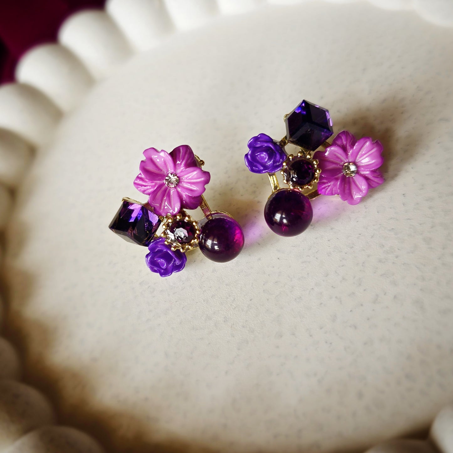 Amethyst Bloom Studs