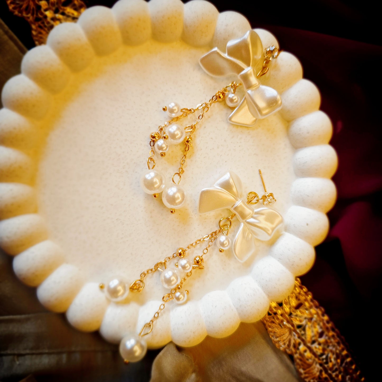 Pearl Whisper Bow Drops