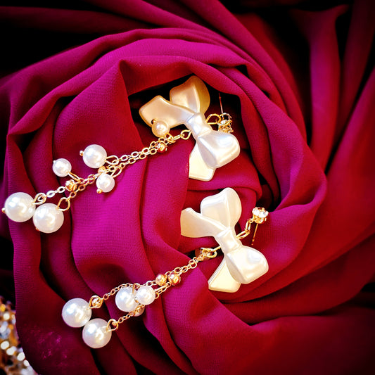 Pearl Whisper Bow Drops