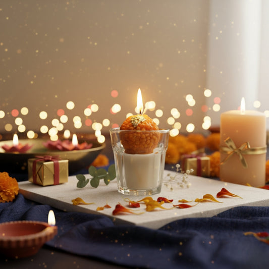 Laddu Shot Candle – Set of 2