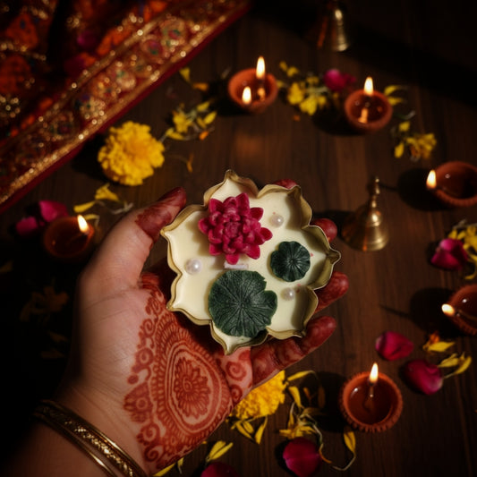 Lotus Blossom Soy Wax Urli Candle
