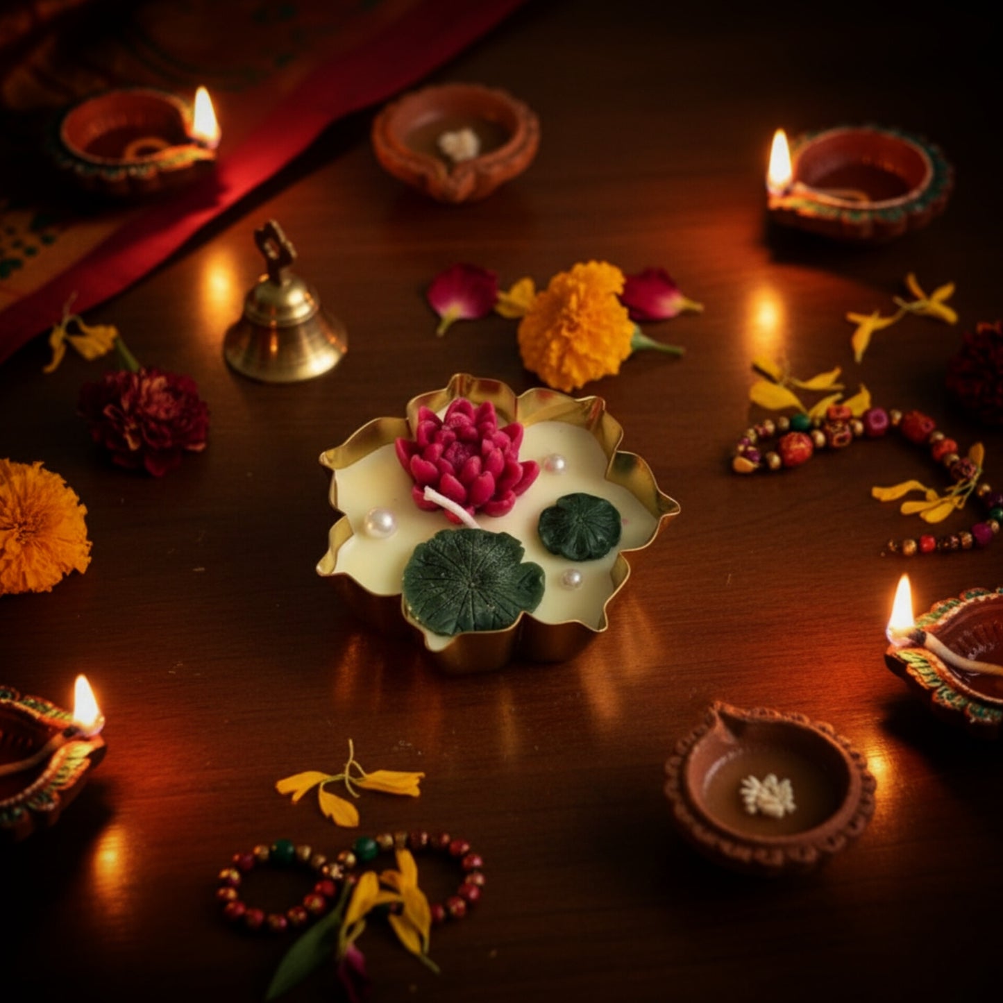 Lotus Blossom Soy Wax Urli Candle